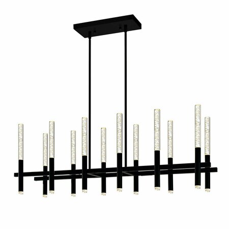 CWI LIGHTING Dragonswatch Integrated Led Black Chandelier 1703P48-12-101-RC